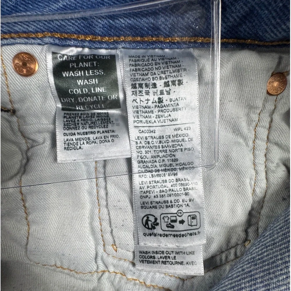 Levi's 501 Original Fit Jeans Mens 36x32 Blue Medium Wash Straight Leg Denim